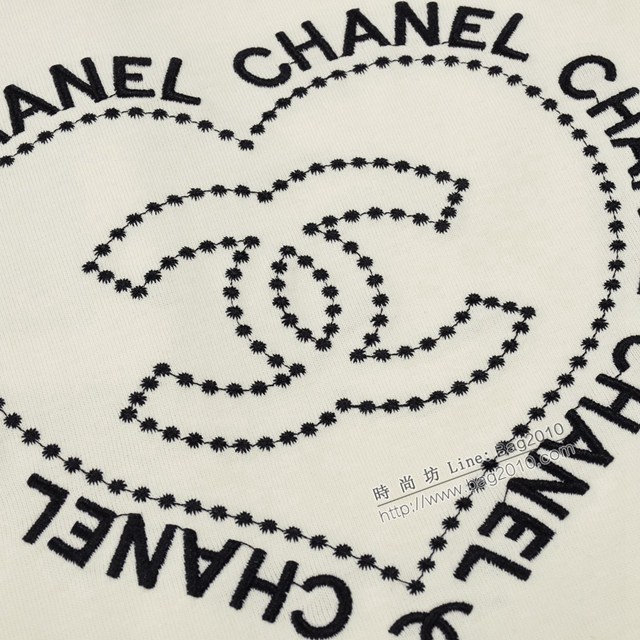 Chanel專門店香奈兒2023SS新款刺繡T恤 男女同款 tzy2971